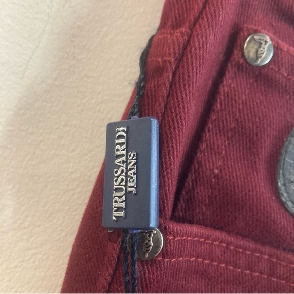 TRUSSARDI JEANS Sz 29 x 31 High Rise Tapered Legs Made in Italy New - Picture 5 of 13